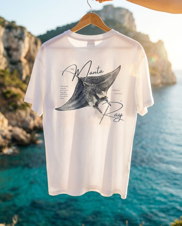 Tee on a hanger over the sea