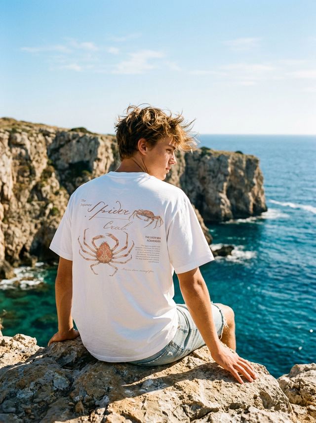 Spider Crab tee on model, worn