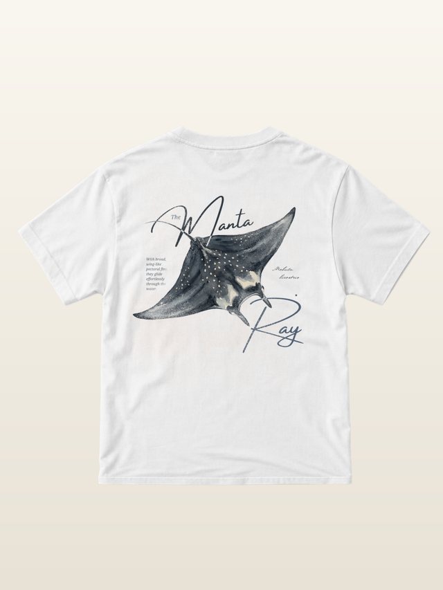 Manta Ray tee on model
