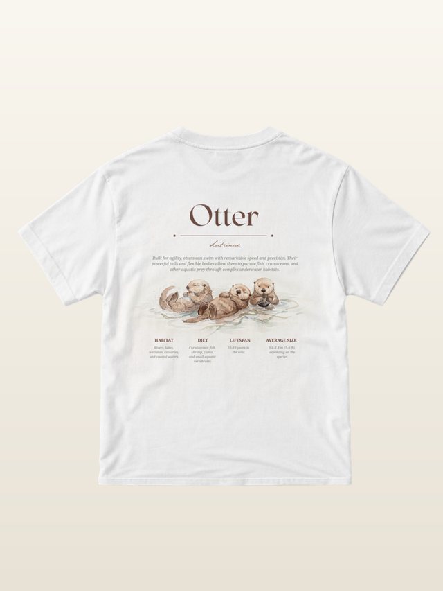 Sea Otter tee on model