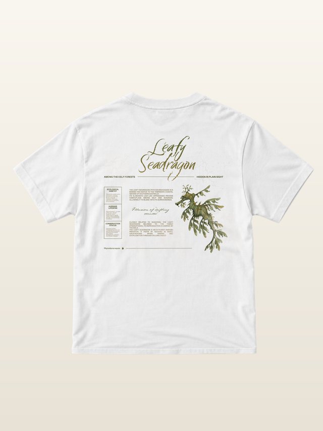 Leafy Seadragon tee on model