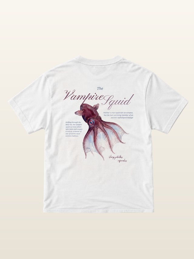 Vampire Squid tee on model