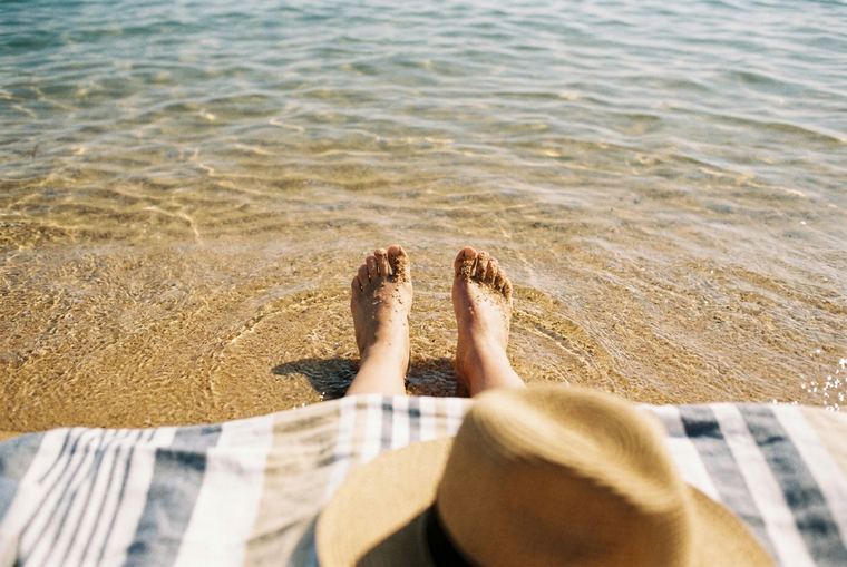 Feet in the shallows