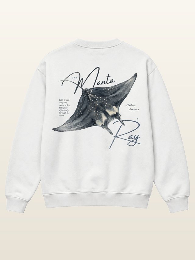 Manta Ray sweatshirt, back print