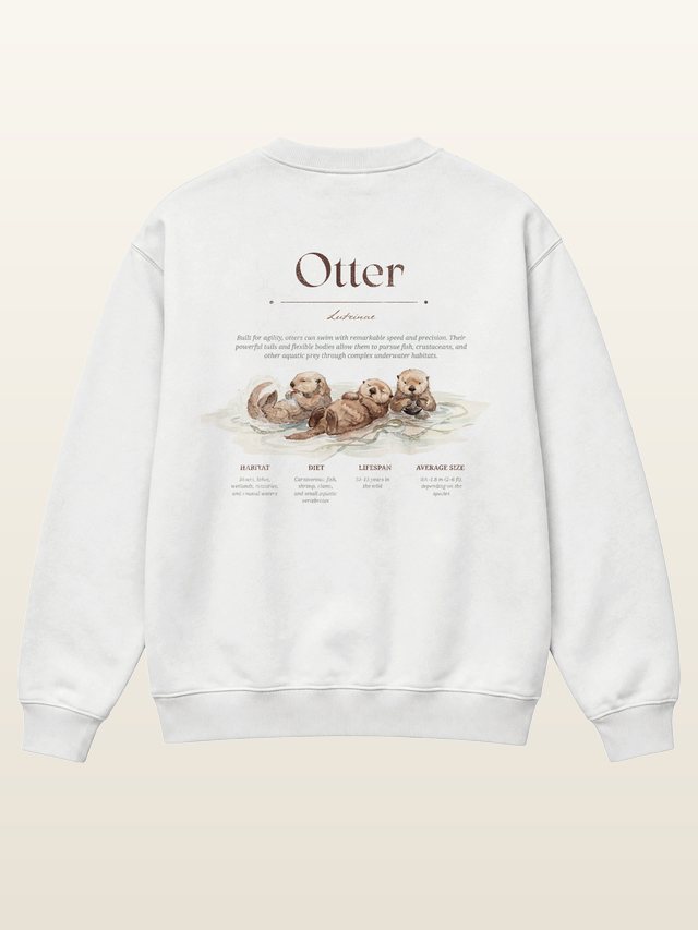 Sea Otter sweatshirt, back print