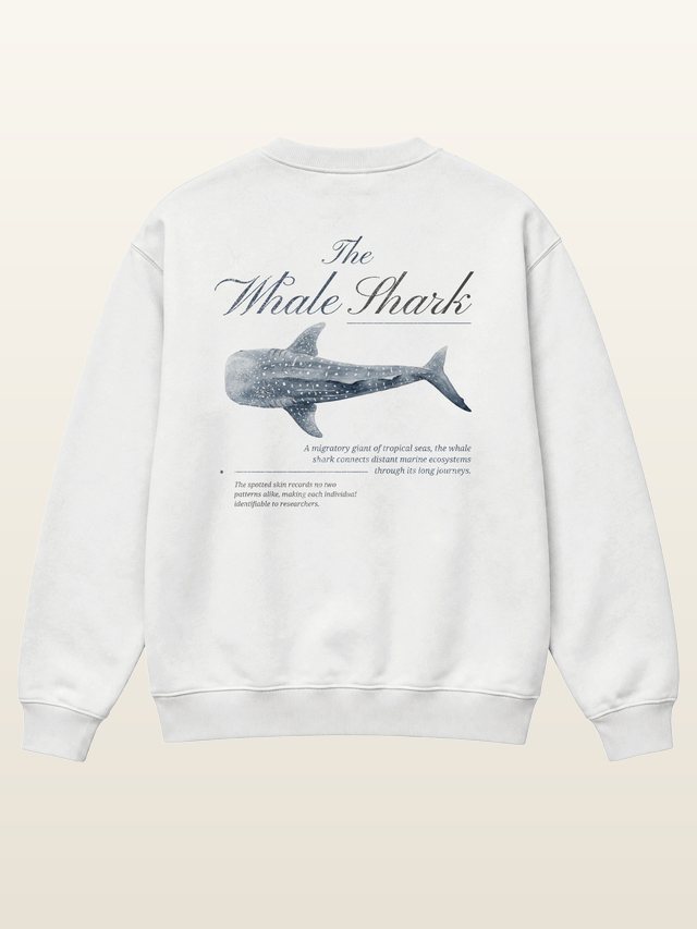 Whale Shark sweatshirt, back print